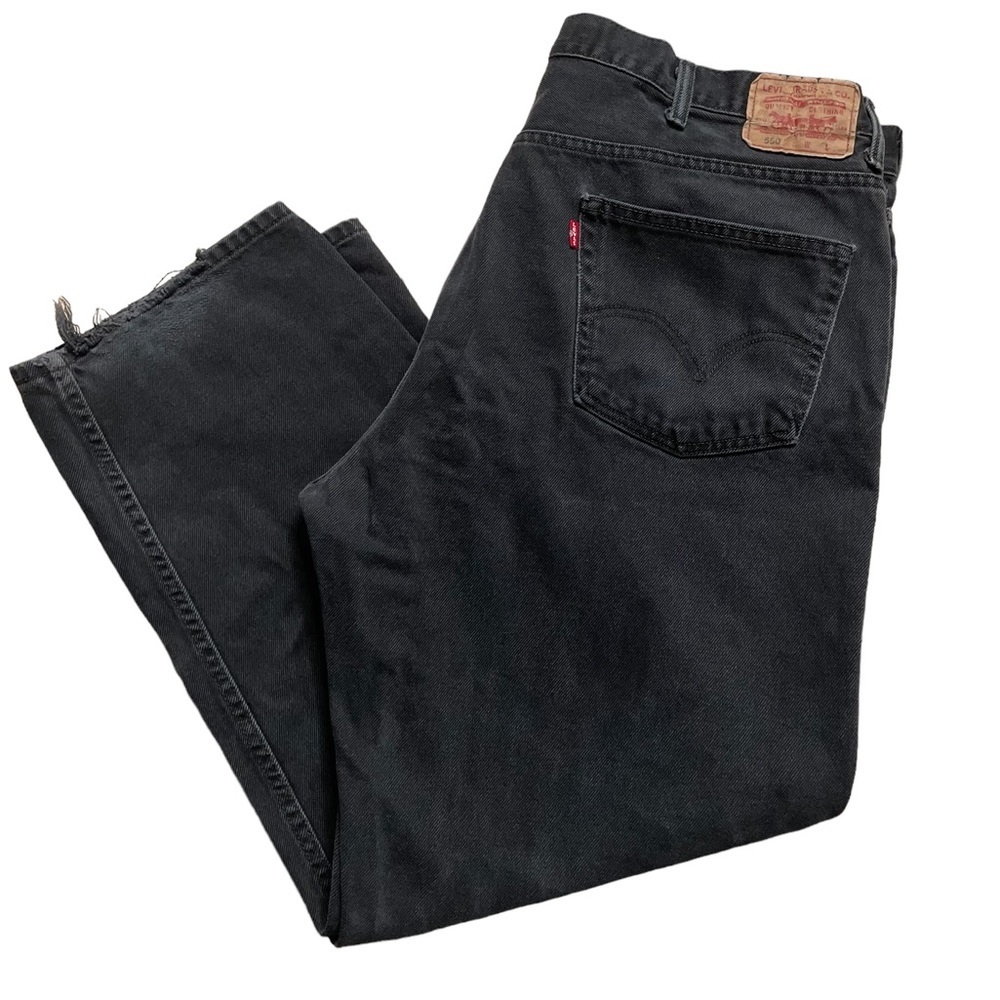 Vintage Levi’s 550 relaxed fit black cotton high waist unisex jeans - Picture 1 of 11